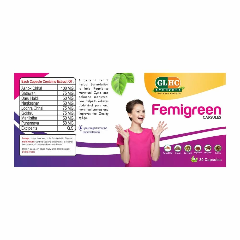 Femigreen Capsules Ayurvedic Composition and Indications