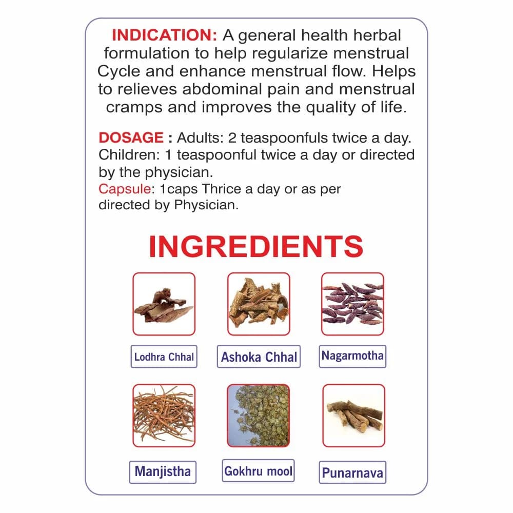 G-Fem Syrup Composition and Indications
