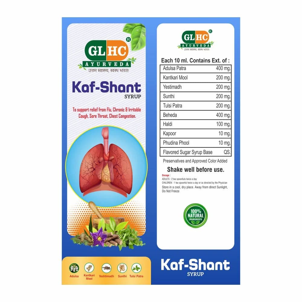 Kaf-Shant Syrup Composition and Indications