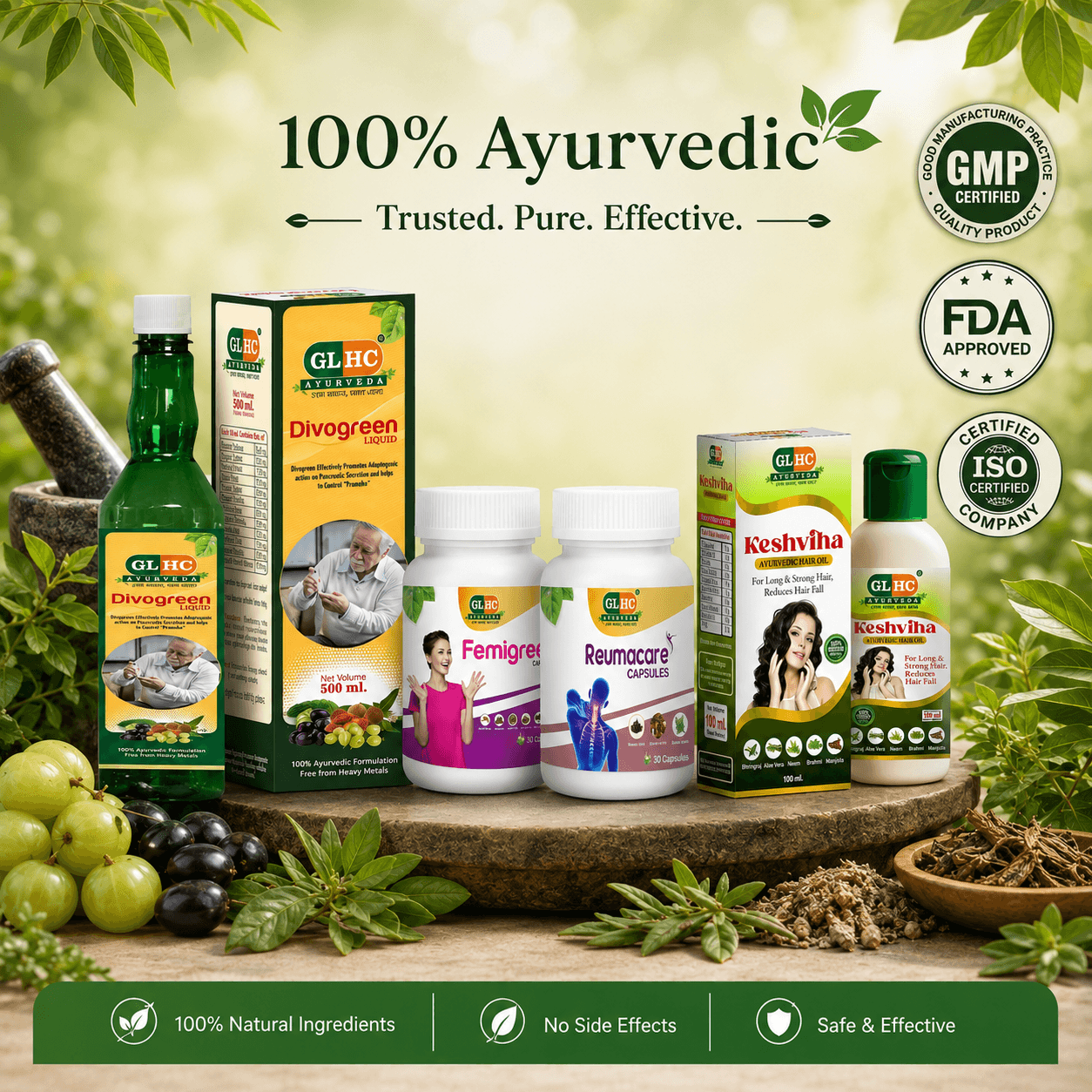 GREEN LIFE HEALTH CARE Who We Are — 100% Ayurvedic Trusted, Pure, Effective product range