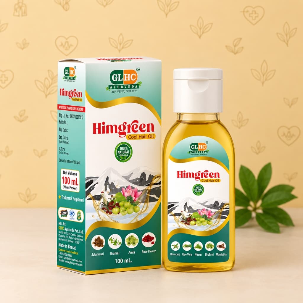 Himgreen Cool Hair Oil – 100% Natural Stress & Scalp Relief