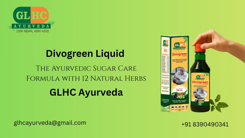 Divogreen Liquid bottle – Ayurvedic sugar care formula